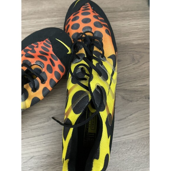 Nike Spotted spikes  running sprinting shoes  yellow orange track field 11.5 - Picture 3 of 9
